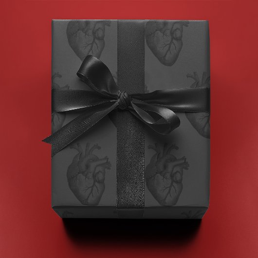 Hart op Grijs | Cadeaupapier