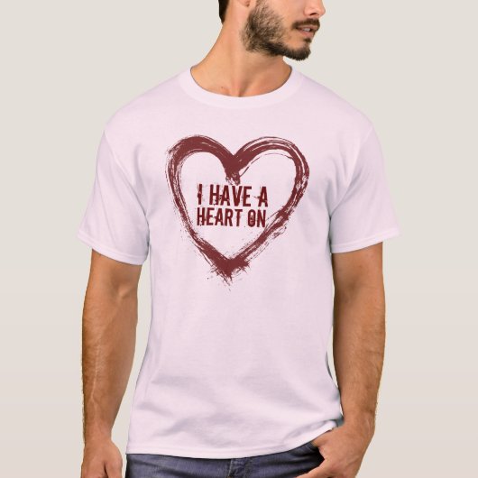 Hart op T-shirt (Voorkant)