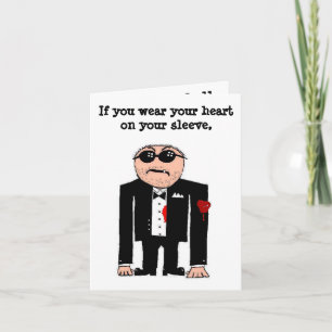 Hart op uw sleeve feestdagen kaart