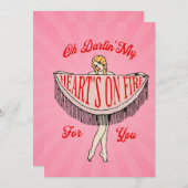 Hart op Vuur Plat Kerstkaart (Voorkant / Achterkant)