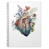 Hart overwoekerd met floralen (uitsparing) - anato notitieboek (Voorkant)