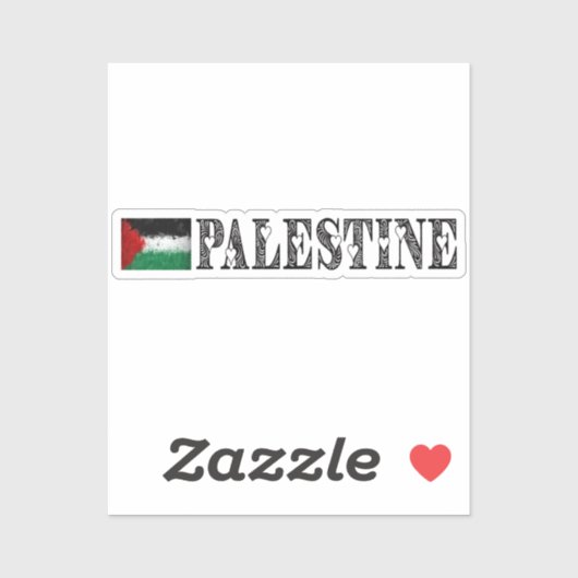 Hart Palestijnse Vlag V11 Sticker (Vel)