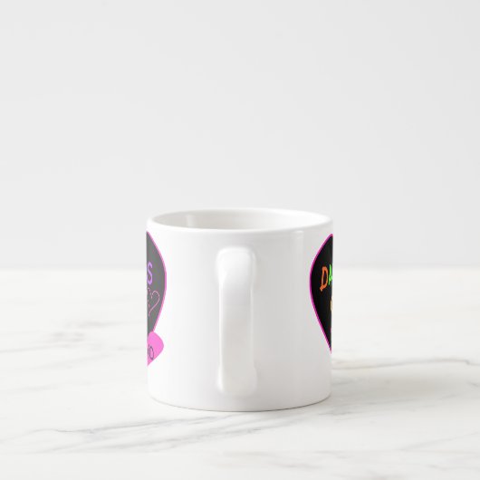 Hart Papa's Meisje T Shirten en geschenken Espresso Kop (Achterkant)