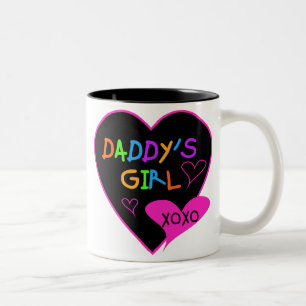 Hart Papa's Meisje T Shirten en geschenken Tweekleurige Koffiemok