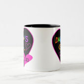 Hart Papa's Meisje T Shirten en geschenken Tweekleurige Koffiemok (Center)