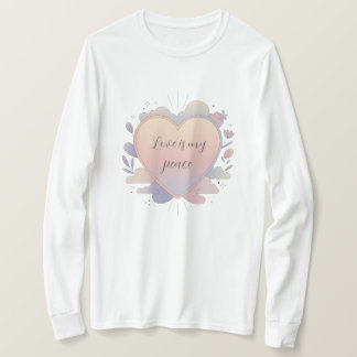 Hart Pastel Illustratie T-shirt