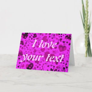 HART Patroon ART 6 + jouw tekst Roze Kaart