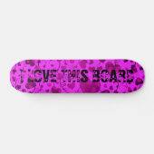 HART Patroon ART 6 + jouw tekst | Roze Skateboard (Horizontaal)