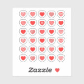 Hart patroon ! sticker (Vel)