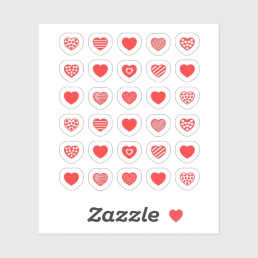 Hart patroon ! sticker (Vel)