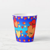 Hart Pattern Beste pap Cust. Text Latte Mok (Voorkant)