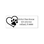 hart Paw Adreslabel 2 Rubberstempel (Gestempeld)