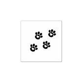 Hart Paw Prints Trailing Rechts Rubber Stamp Rubberstempel (Afrduk)