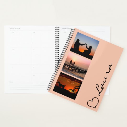 Hart Planner Met Naam Foto Script Aangepaste Cadea (Display)