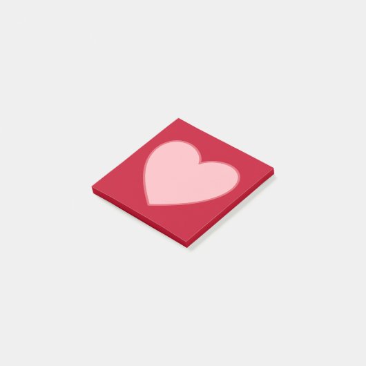 Hart Post It Notes Notitieblok Cadeau (Schuin)