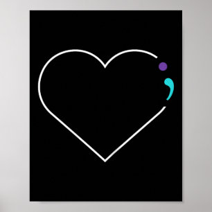 Hart Puntkomma Mental Health Awareness Poster