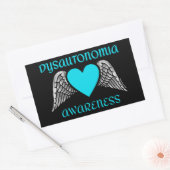 Hart/ringen... Dysautonomie Rechthoekige Sticker (Envelop)