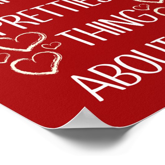 Hart Romantische Zelfliefde Citaat Trendy Esthetis Poster (Hoek)