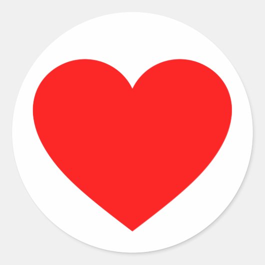 hart ronde sticker (Voorkant)