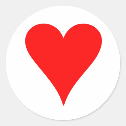 hart ronde sticker (Voorkant)