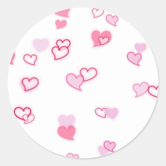 hart ronde sticker (Voorkant)