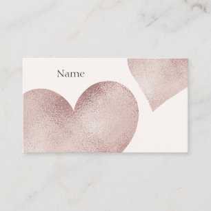 hart Roos Gold Glitter Visitekaartje