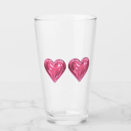 Hart roze glas