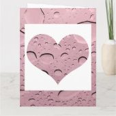 Hart Roze Goud Roze Waterdruppel Abstract Cute Kaart (Achterkant)