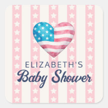 Hart & Roze Sterren Strepen Meisje Baby Shower
