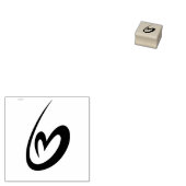 hart 	rubberstempel (Gestempeld)