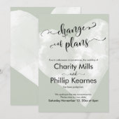 Hart Sage Groen Uitgestelde Huwelijksverandering v (Voorkant / Achterkant)