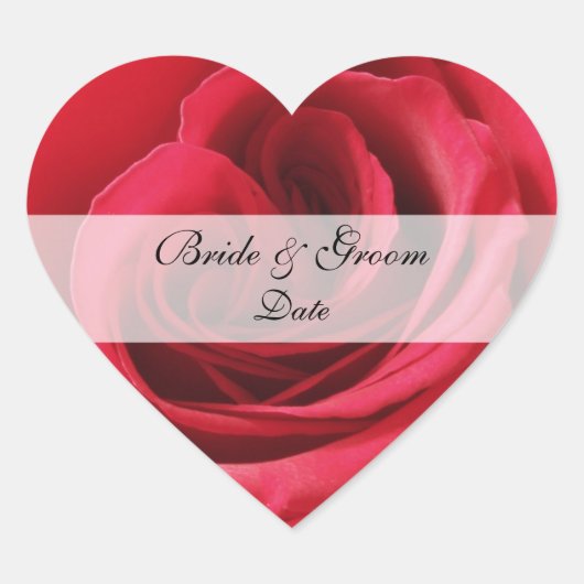 Hart Save the Date Sticker — Roos (Voorkant)