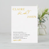 Hart Script bruiloft uitnodiging (Staand Voorkant)