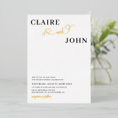 Hart Script bruiloft uitnodiging (Staand Voorkant)