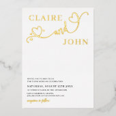Hart Script bruiloft uitnodiging (Voorkant)