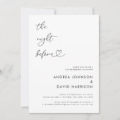 Hart script de avond voor repetitie diner kaart (Voorkant)