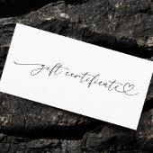 Hart Script Plain Business Logo Cadeaubon