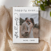 Hart Script Wij zijn gevlucht Foto Bruilofts Ontva Kaart