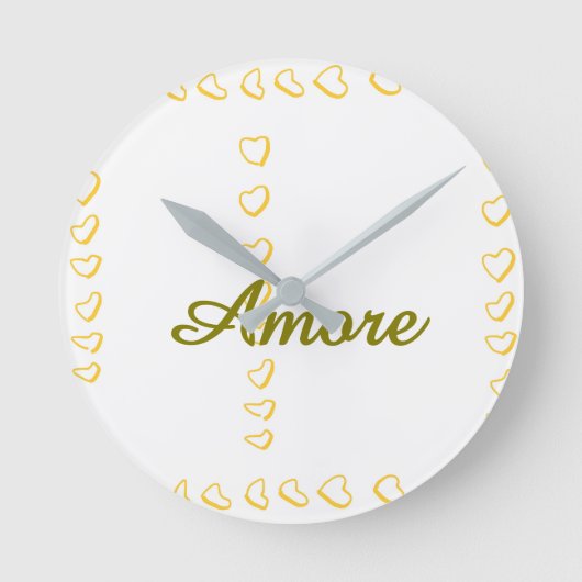 Hart Scroll Ronde Klok (Voorkant)