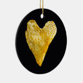 Hart Shaped Potato Chip Keramisch Ornament (Rechts)