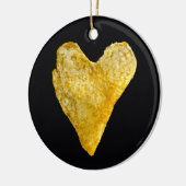 Hart Shaped Potato Chip keramisch sieraad Ornament (Links)
