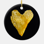 Hart Shaped Potato Chip keramisch sieraad Ornament (Achterkant)
