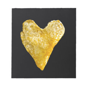 Hart Shaped Potato Chip Notitieblok