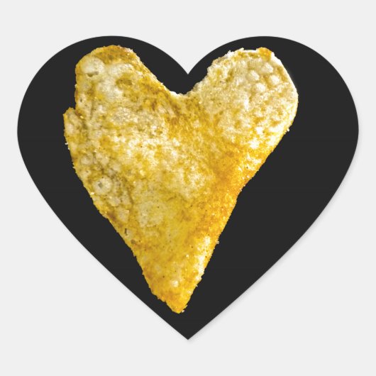 Hart Shaped Potato Chip Sticker (Voorkant)