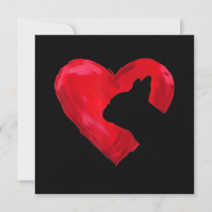 Hart Silhouet Valentijnsdag Franse Bulldog Gif Feestdagenkaart