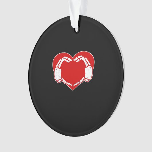 Hart Skelet Handen Gotische Valentijn Rood Classic Ornament (voorkant)
