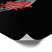 Hart skelet handen poster (Hoek)