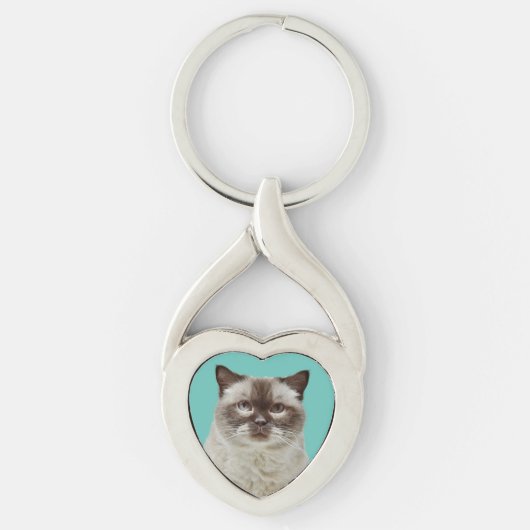 Hart Sleutelhanger & Britse Korthaar Cat (Voorkant)