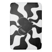 Hart smelten in zwart en wit badmat (Voorkant Verticaal)