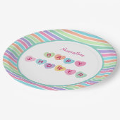 Hart snoep baby shower papieren bordje (Gekanteld)